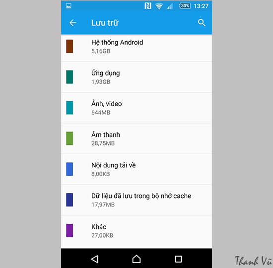 Kiem tra dung luong bo nho tren Sony Xperia M5 Single Sim 4